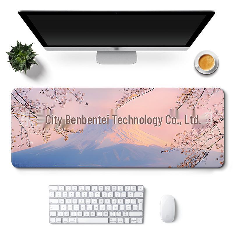 Extra Large Custom Girl's Cute Office Desk Mat - Non-Slip Landscape Style Mouse Pad