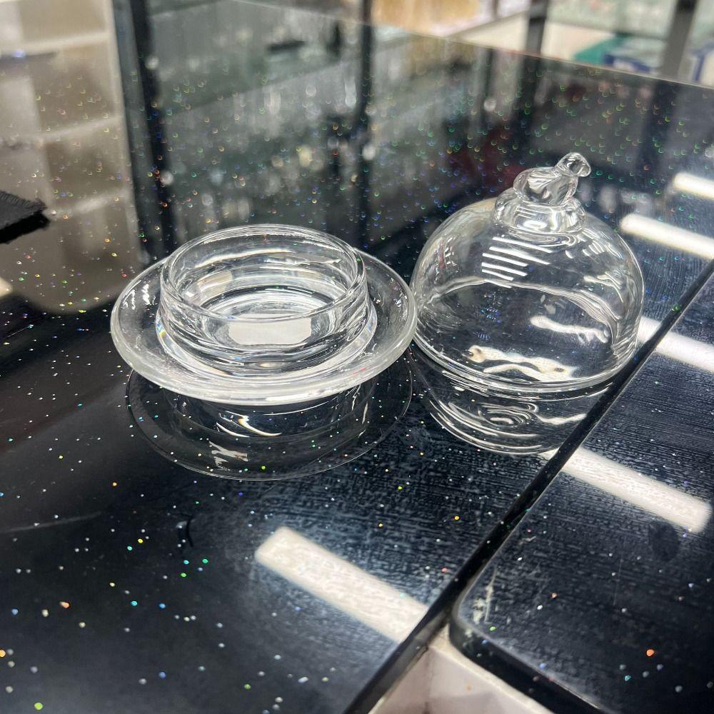 with Dust Cover Storage Tray Glass Dessert Plate Multi-Function Cake Display Plate  Fruit