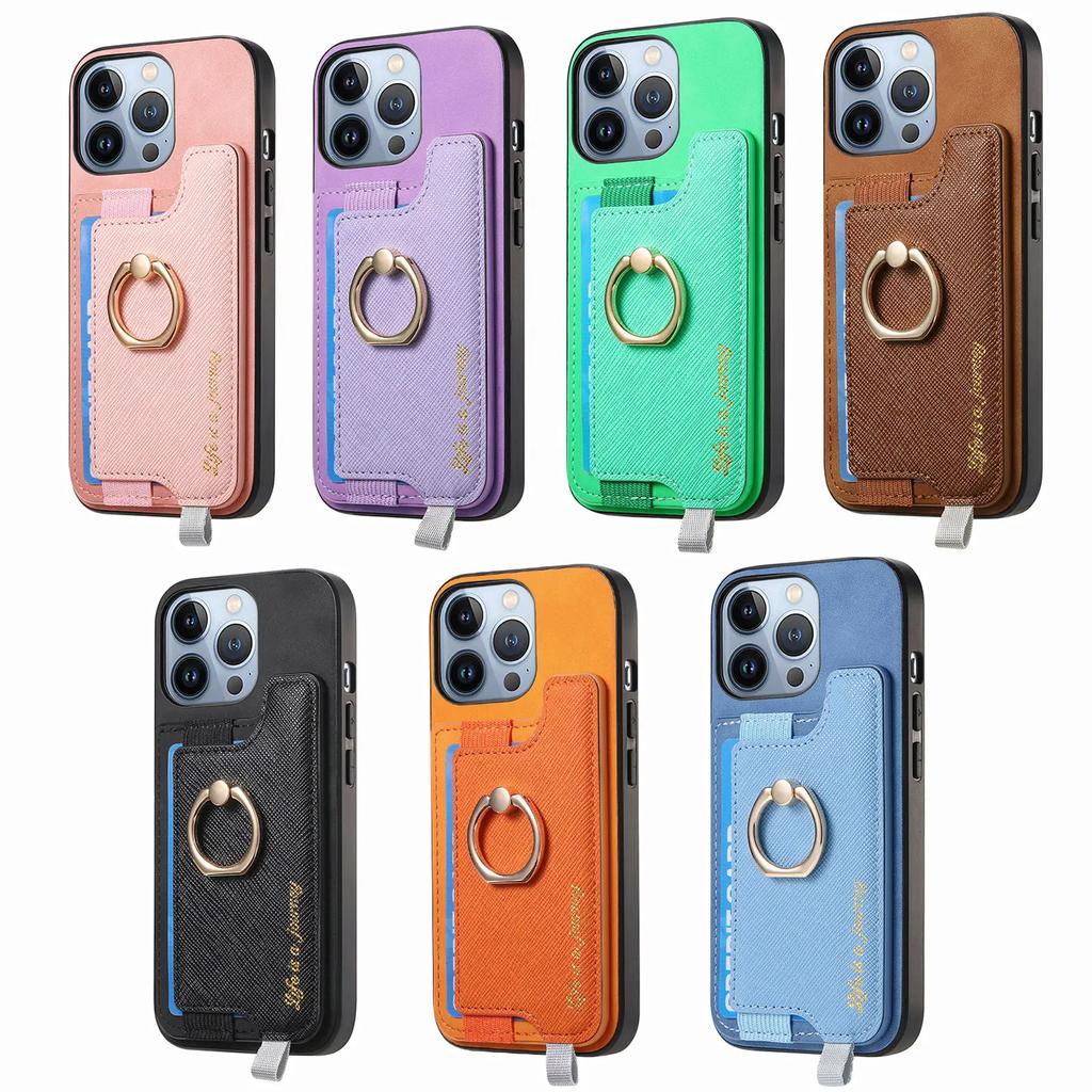 2 in 1 Detachable Magnetic Wallet Leather Ring Holder Case For iPhone 15 Pro Max 16 Plus 14 13 12 11 XR XS Se 2022 Stand Cover