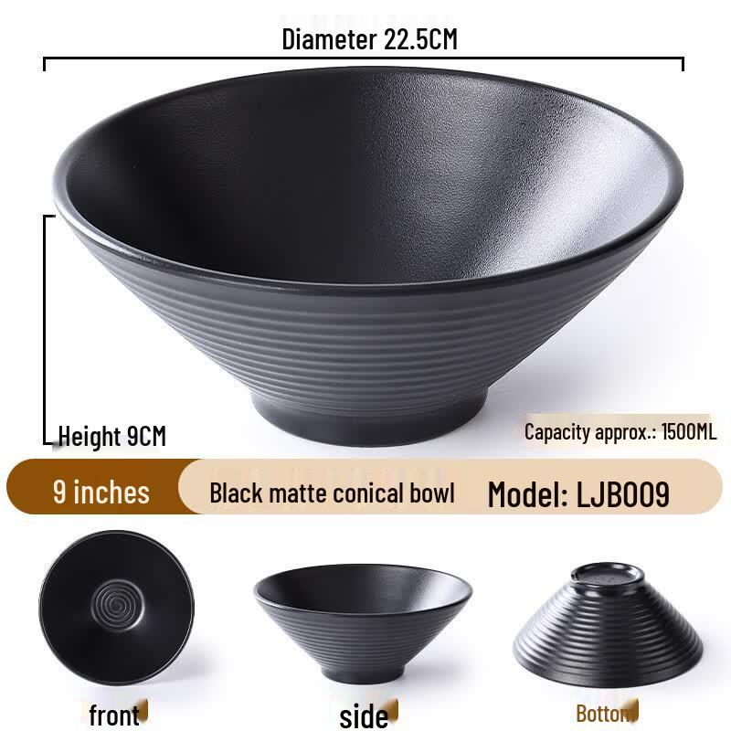 9-Inch Melamine Conical Bowl Set (5-Pack)