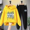 Autumn/Winter Children's Sports Suit, Simple Letter Print, Minimalist Casual Set for Boys and Girls, Christmas Gift