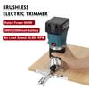 MUSTOOL 388V 850W Cordless Electric Trimmer Woodworking Engraving Slotting Trimming Milling Machine Wood Router with 1/2 Battery