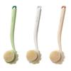Bath Scrub Brush with Extended Anti-Slip Handle Double-Sided Back Rub Exfoliation Back Scrubber