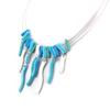 NOA [K1439] - Designer Necklace 'Safari Queen' Turquoise White