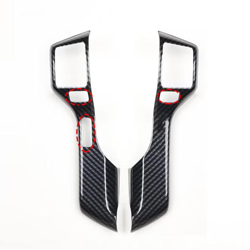 For TOYOTA 4Runner 4 Runner 2010-  CarbonFiber Steering Wheel Trim Direction Control Button Frame Cover Styling Accessories