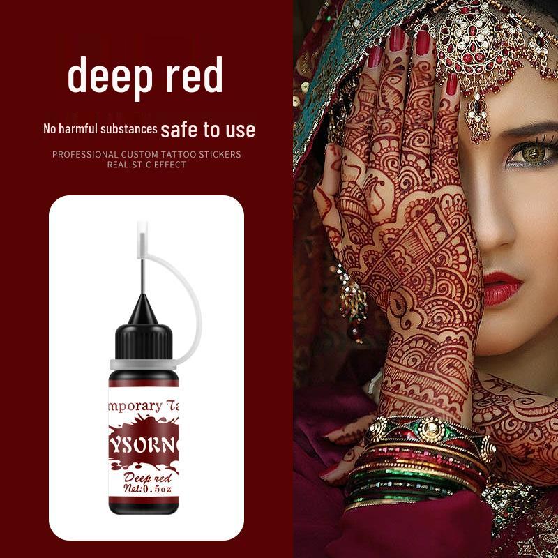 Stylish Plant-Based Colored Henna Juice Tattoo Cream - Waterproof & Long-lasting