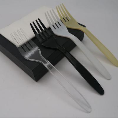 Thickened Yellow 5-Inch Disposable Frosted Handle Plastic Fork - Ideal for Fruit and Cake