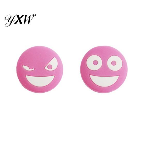 Smorzatori per Racchette in Silicone Tennis Vibrazione Shock Assorbitori Durevoli Riutilizzabili Faccina Sorridente Smorzatore Corde Racchetta