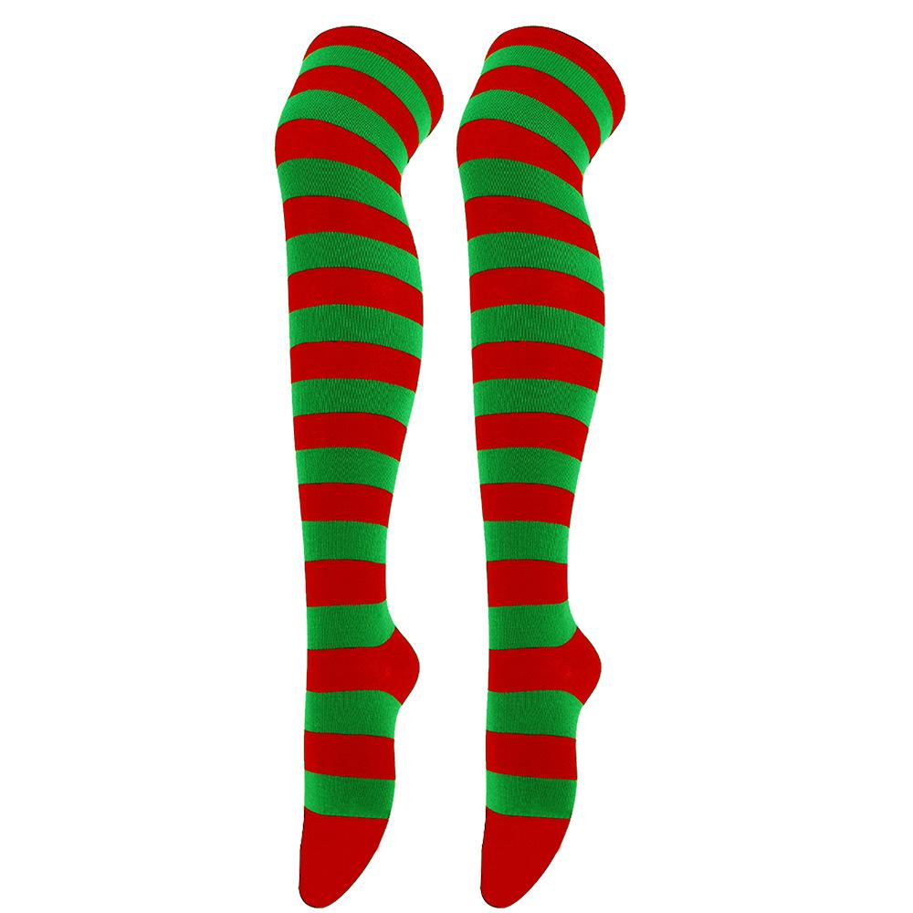 Women's Zebra Striped Thigh-High Socks: Japanese & Korean Style Over-the-Knee Halloween Cosplay Performance.