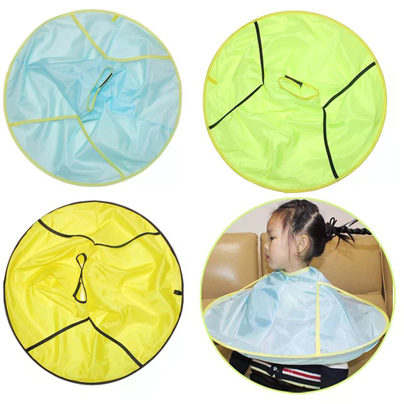 1Pcs Professional Children Colorful Hair Cutting Cape Salon Hairdresser Cloak Umbrella Cloth Foldable Kids Hairdressing Apron