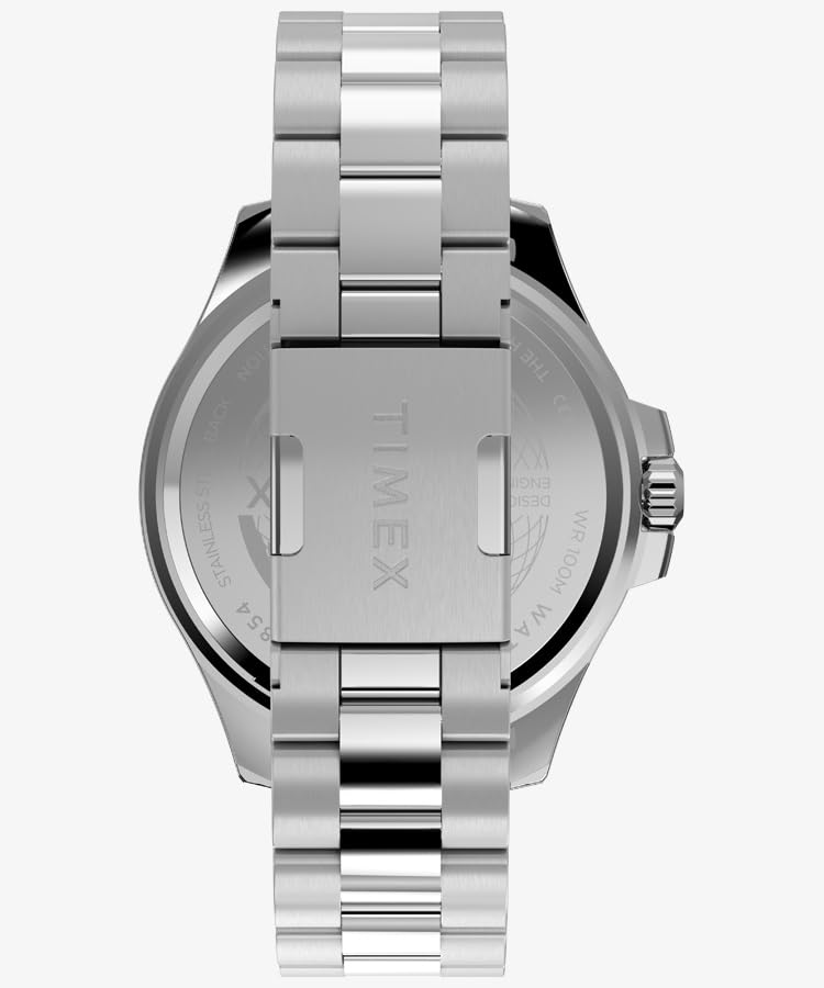 TIMEX Harborside Quartz Watch TW2Y33300 Black Dial Mineral Glass Men's 100m Water Resistant