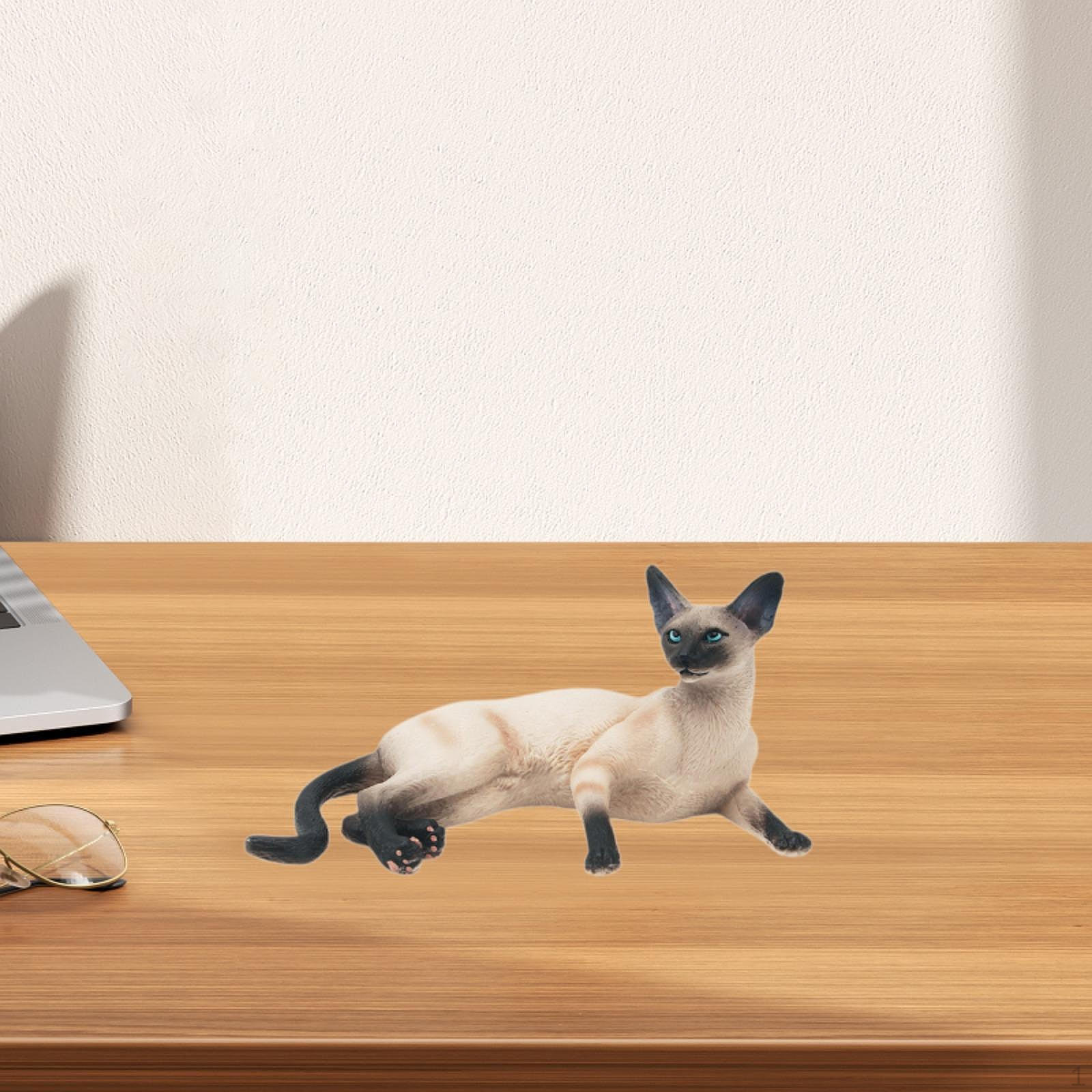 

Модель фигурки кошки для домашнего экспонирования и коллекционирования домашних животных Lying 11.6x7x5.1cm