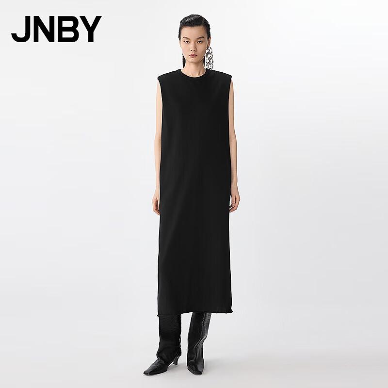 JNBY 2025 Summer Sleeveless Round Neck H-Line Long Dress