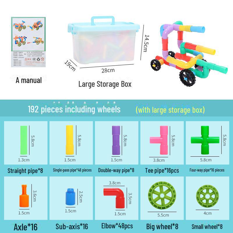 DIY Water Pipe Building Blocks for Kids - Science Education Toy for Kindergarten