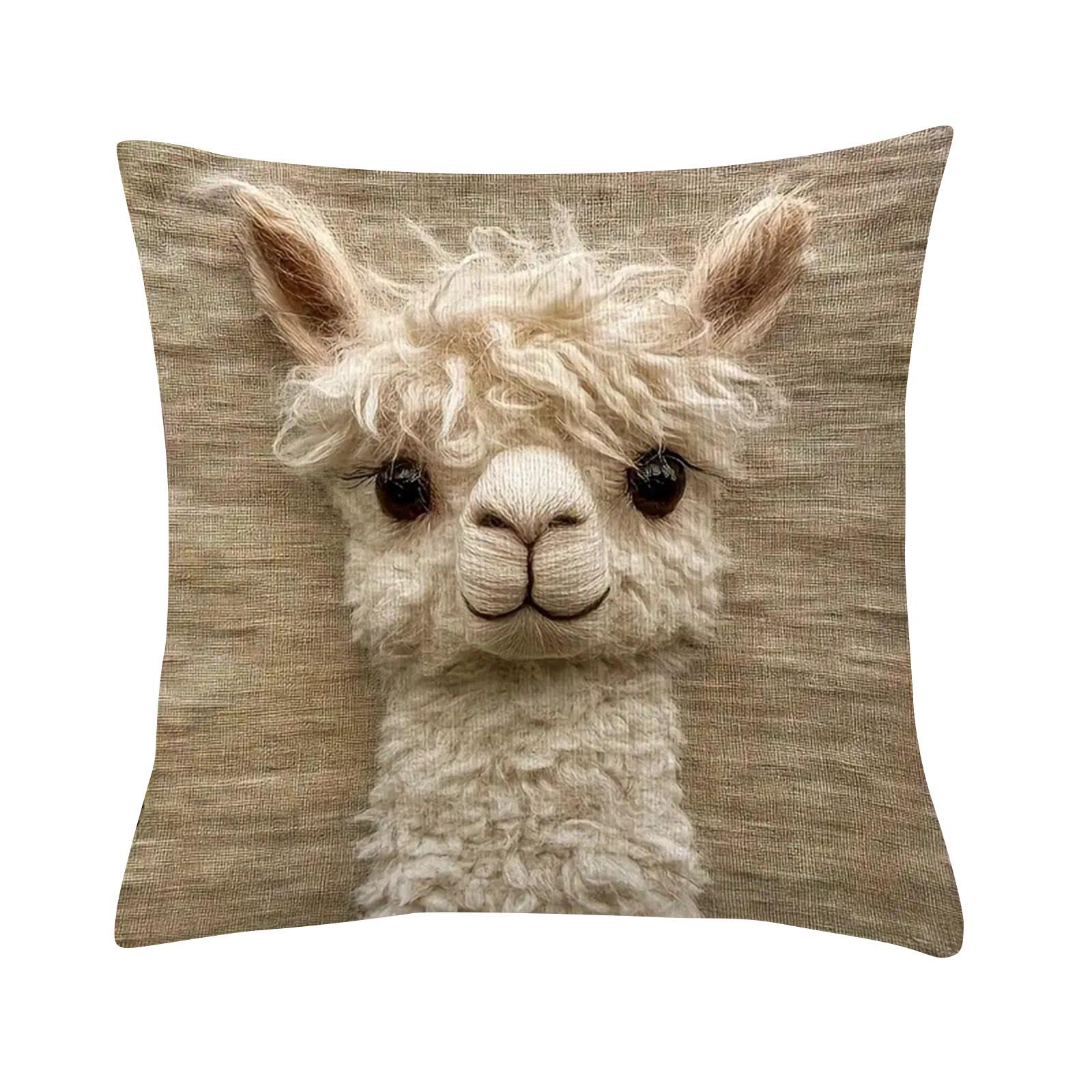 

Льняные наволочки, Забавные наволочки с имитацией вышивки, Декоративные наволочки для дивана, спальни, фестиваля, Одноместные (без ядра подушки) One Size