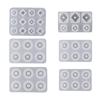 Resin Beads Molds with Hole Silicone Resin Epoxy Molds for Cabochon Gemstone Pendant Earrings Jewelry Casting Molds