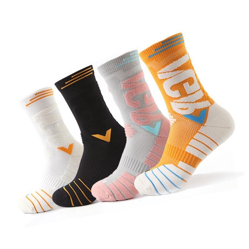 Professional Towel-backed Thickened Basketball Socks, Men's Breathable, Anti-slip and Wear-resistant Elite Badminton Sports Pressure Socks