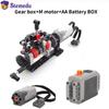 MOC High-tech 4-traps Versnellingsbak Handgeschakelde Transmissie Kit DIY Technisch Model M Motor 8883 Power Functions Bouwstenen Stenen