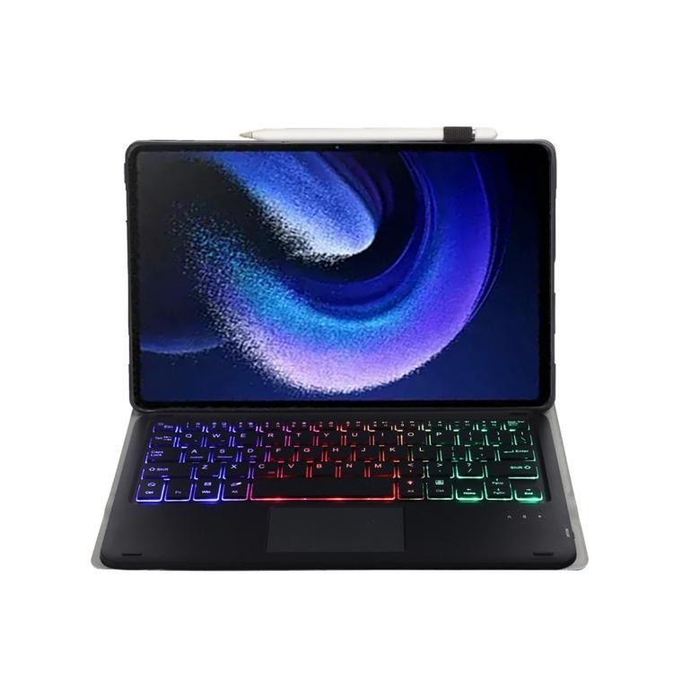 For Xiaomi Pad 6 / Pad 6 Pro A0N7-AS Lambskin Texture Ultra-thin Backlight Bluetooth Keyboard Leather Case with Touchpad