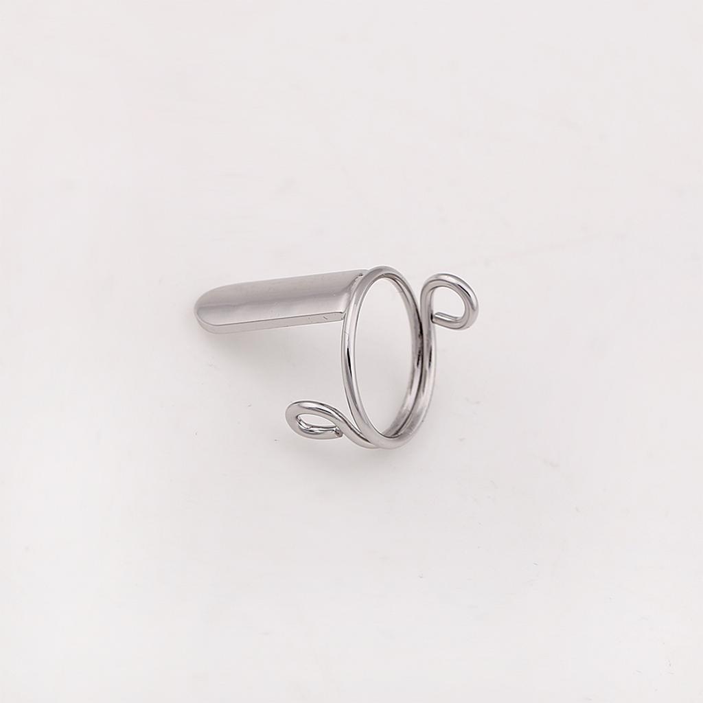 Reusable Metal Nail Rings for Press Ons (No Glue) Size Adjustable for Acrylic Nails Removable Fingernail Rings Set