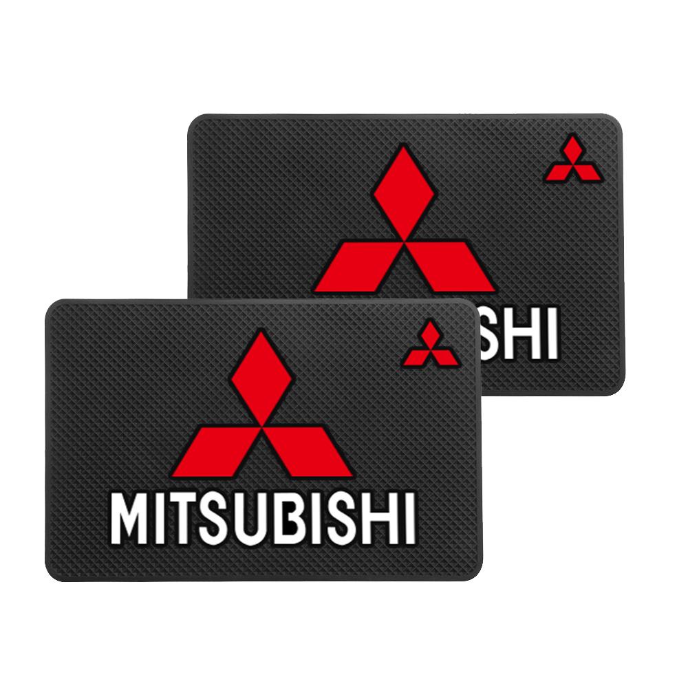 Emblema Auto Tappetino Antiscivolo Interno Supporto per Telefono GPS Tappetino Antiscivolo per Logo Mitsubishi ASX Lancer 10 9 L200 Pajero Sport Outlander