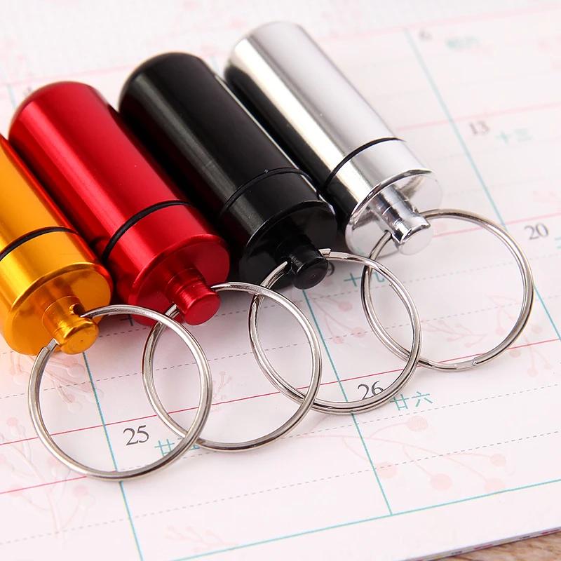 Mini Medicine Box, Small Medicine Bottle, Portable Medicine Box, Capsule, Keychain, Sealed and Moisture-proof