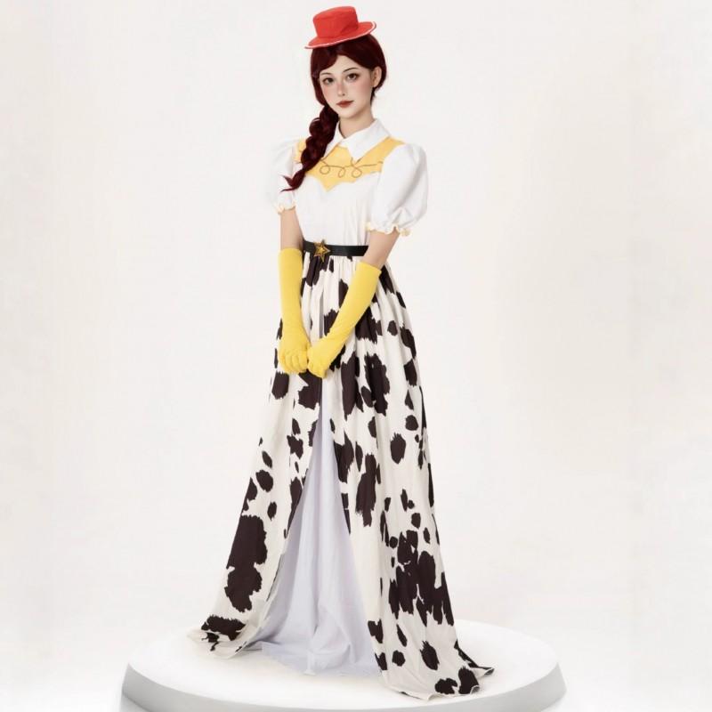 S-XL Halloween Toy Story Jessie Cosplay Dress Comic Con Party Role Play