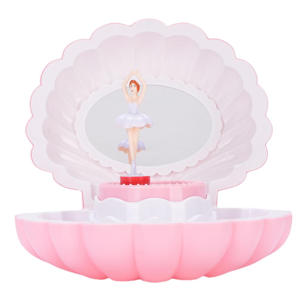 Kids Musical Jewelry Box Colorful Light Dancing with Makeup Mirror Musical Jewelry   for Girls