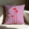 Colorful Flower Illustration Print Pillow Case Pillowcase, Double-Sided Printed, Sofa Cushion, Bedroom Headboard Pillow