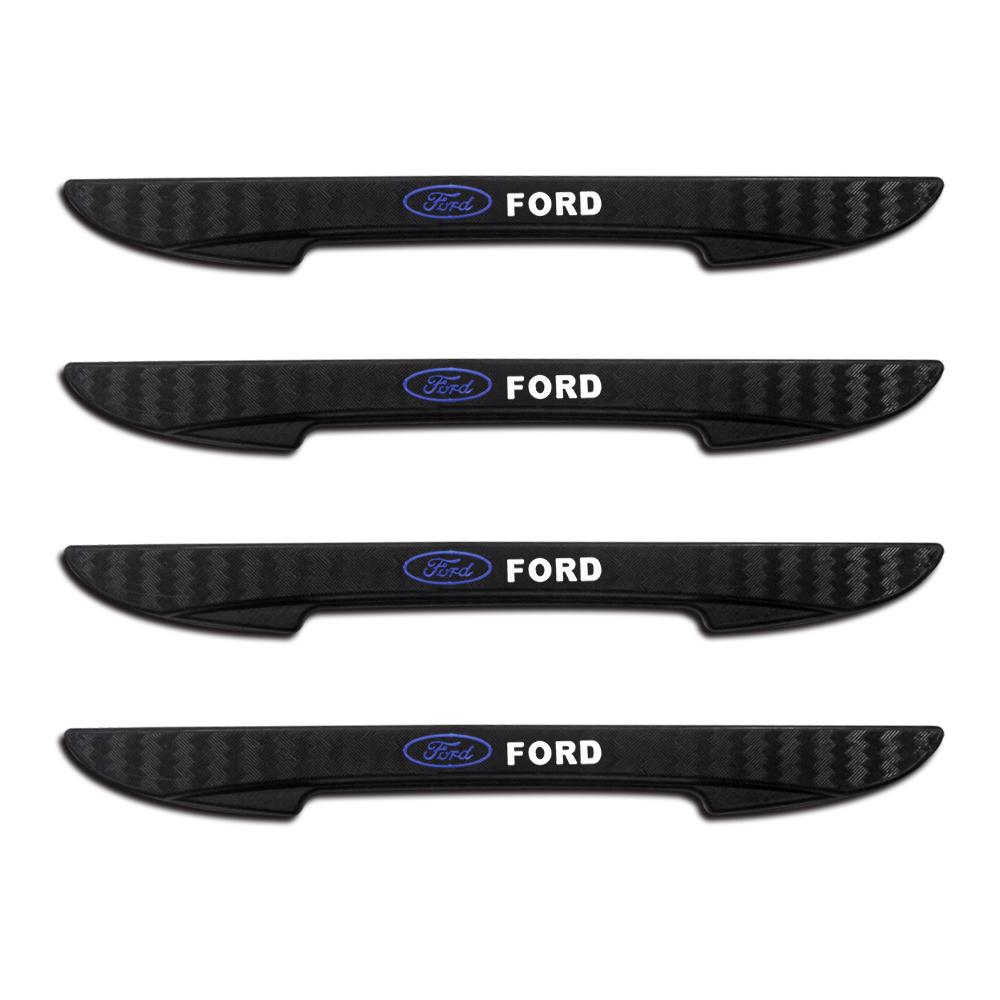 NGGU1 4pcs Rubber Car Door Edge Protector Sticker Anti Collision Anti-scratch Strips For Ford Mondeo Focus 2 3 4 Mustang