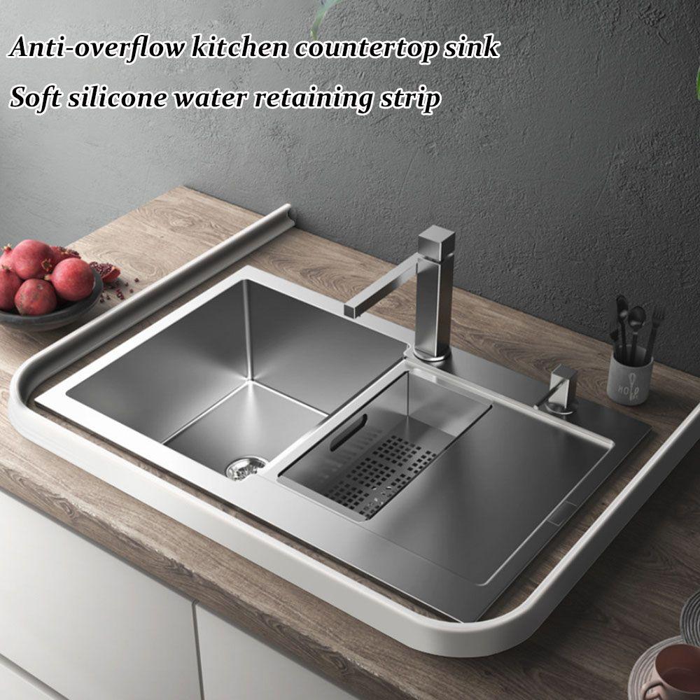 Kendinden Yapışkanlı Silikon Banyo Su Durdurucu Su Tutucu Şerit Bükülebilir banyo kapısı Çamaşır Makinesi Duş Barajı Bariyeri