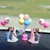Cartoon Koppels Auto Ornament Model Bruidspaar Figuur Auto Middenconsole Ballon Decoratie Auto Interieur Dashboard Cadeaus