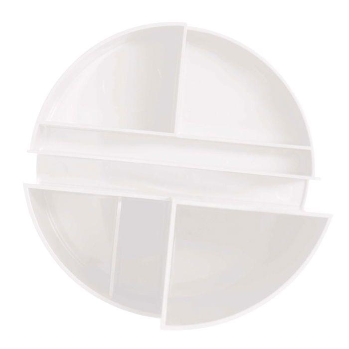 Organisateur de bureau - MAUL - Rond - Plastique ABS - Blanc transparent - 6 compartiments