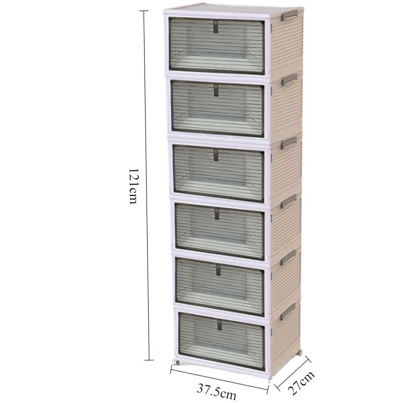 Folding Storage Box Transparent Shoe Boxes Multi Functional Living Room Organizer Case Household With Wheel Large Display Stands