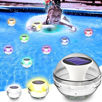 8pcs Floating Pool Lights Solar Pool Lights RGB Color Changing IP65 Waterproof LED Night Light for Swimming Pool Hot Tub Pond Decor