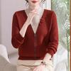 Women's Winter Plus Velvet Half-High Collar Sweater