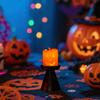 Halloween LED Kerzenlichter mit lustigen Designs und Kürbis mit geheimnisvollen Lichtern verstärken die Atmosphäre. Festliche Dekorationsartikel