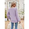 Spring and Autumn Women's Blouse Fashion V-neck Buttons Hollow Loose Long-sleeved T-shirt Tops