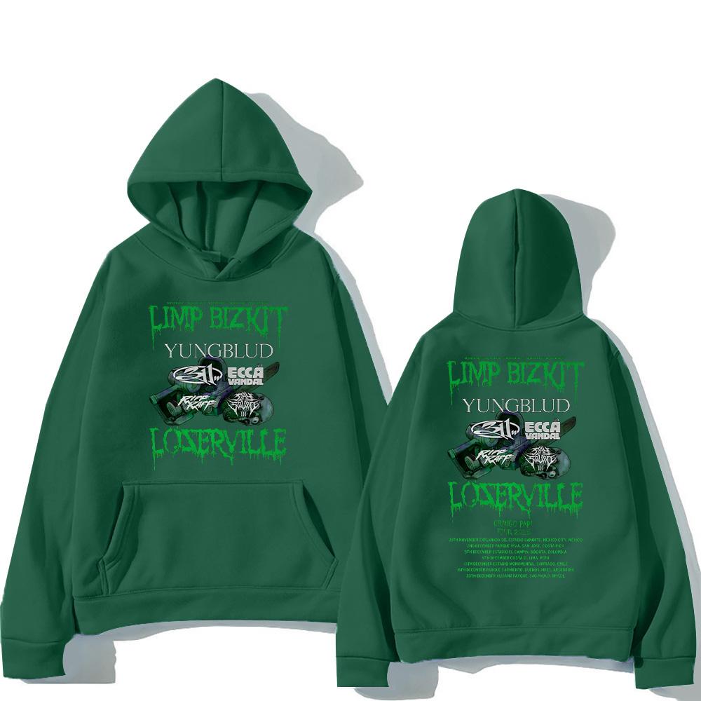 Limp Bizkit Loserville Tour Hoodies Rock Band Limp Bizkit Graphic Weashirts Men Women Casual Oversized Unisex Pullovers