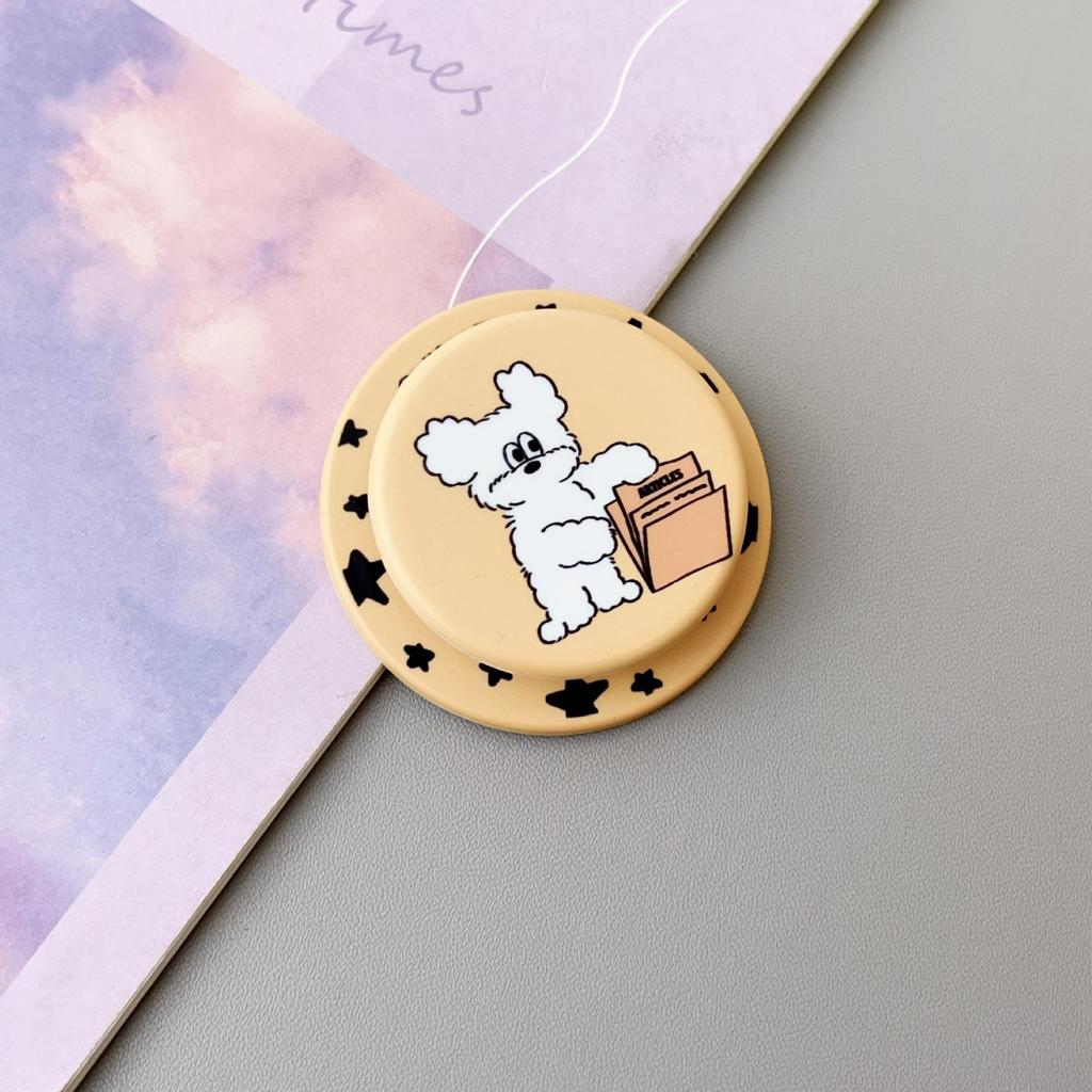 Frosted Cartoon MagSafe Magnetic Phone Stand with Telescopic Airbag Design