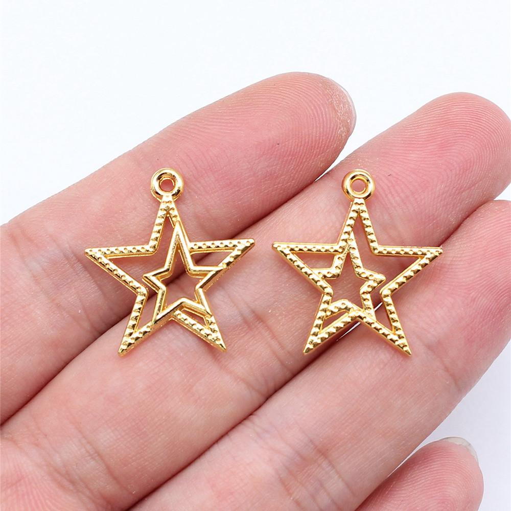 

Звезда Пентаграмма Подвески Подвеска Женские Украшения Необычные Дешевые Милые Вещи A15-20pcs-23x20mm