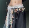 Versatile Sequin Hip Scarf & Tassel Waistband for Jazz Dance