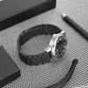 SEUER 20mm Stainless Steel Watch Metal Watch Quick Release Replacement Unisex Band, Bracelet, Strap, (Black, 20mm)