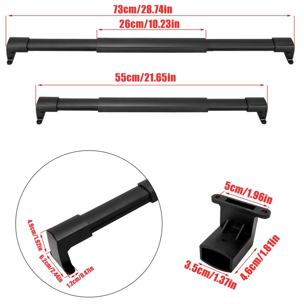 RV Screen Door Bar Adjustable Heavy Duty Push Crossbar Screen Door Grab Bar for Trailer Travel Easy Exit Assist Pull Grip