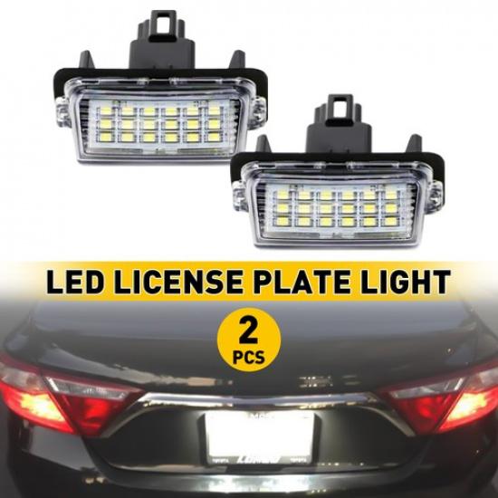 2x License LED Tag Plate White Light Fit Toyota Camry Yaris Highlander Avalon