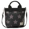 Kacha Kacha Shoulder Bag, Handbag, Mini Tote, Star Pattern, 2-Way, Faux Leather, Perfect for Outings, Cute, 2410-4442, Black