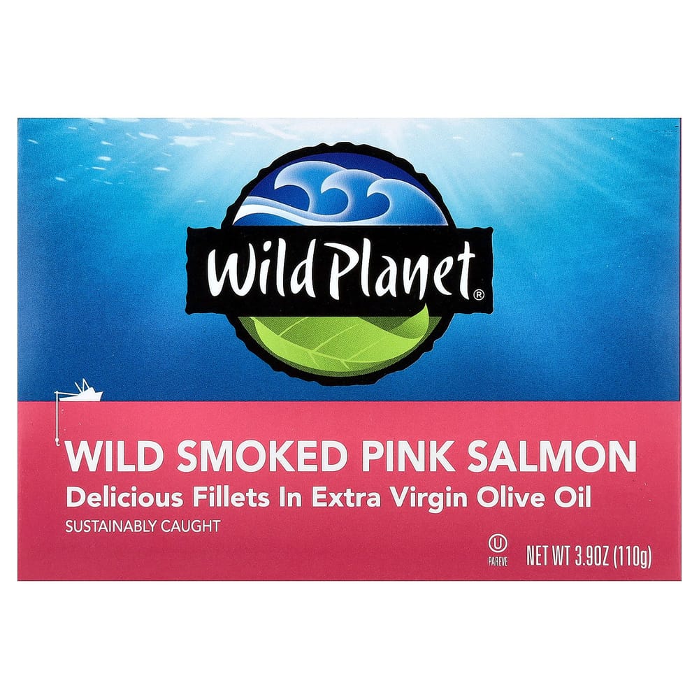 iHerb Wild Planet Wild-Caught Smoked Pink Salmon 110g (3.9oz)