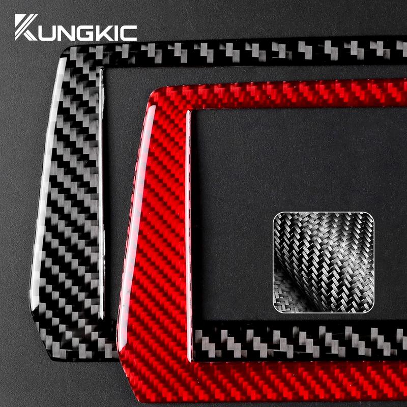 Real Soft Carbon Fiber For Toyota Supra GR A90 A91 MK5 - RHD LHD Navigation Screen Panel Cover Sticker Auto Accessories
