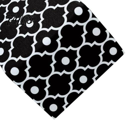 Easy Care Table Decor Modern Geometric Runner, Black And White Checkered Casual Texture Dining Room Accessory 72 Inch Striped Runner for Stylish