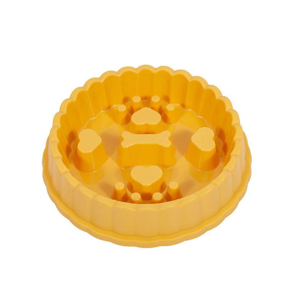 

Anti-Choking Slow Feeder Dog Bowl: Non-Spill Food Bowl for Small/Medium/Large Dogs, Also for Cats, Durable Pet Feeding Dish, жёлтый